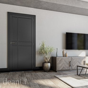 Dalston Black Prefinished Door