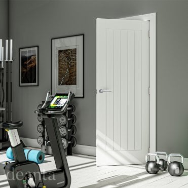 Ely White Primed Doors