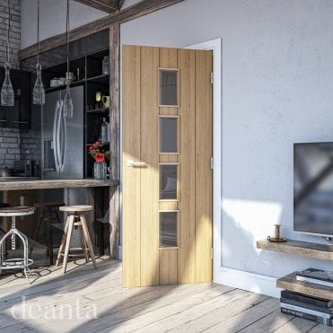 Galway Unfinished Oak 4 Lite Glazed Door