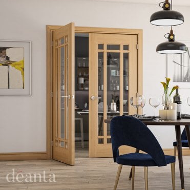 Kerry Unfinished Oak Bevelled Glazed Door