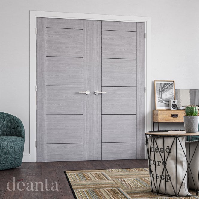 Deanta Montreal Light Grey Ash Door