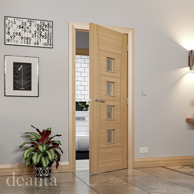 Deanta Pamplona Prefinished Oak 4 Lite Glazed Door