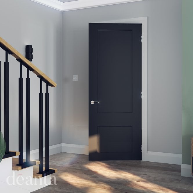 Deanta Sandringham Black Prefinished Door