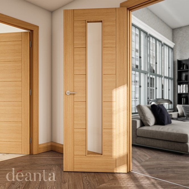 Deanta Seville Prefinished Oak Glazed 1 Lite Door