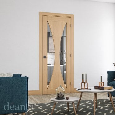 Sorrento Prefinished Oak 2 Lite Glazed Door