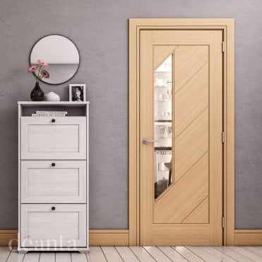 Torino Prefinished Oak 1 Lite Clear Glazed Door