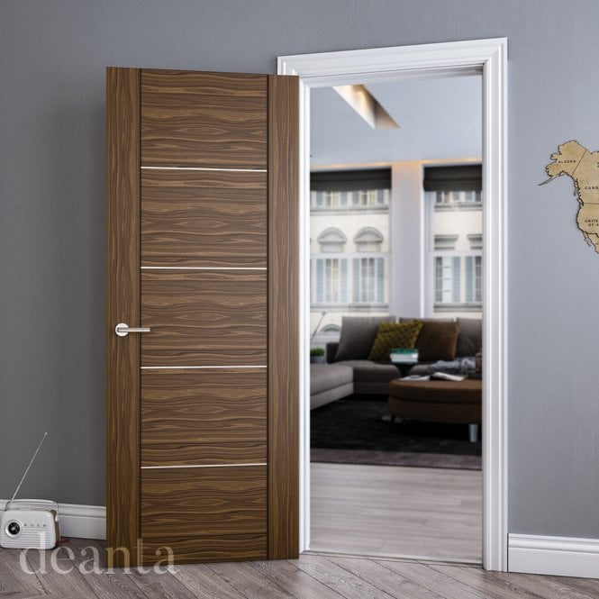 Deanta Valencia Prefinished Walnut Door
