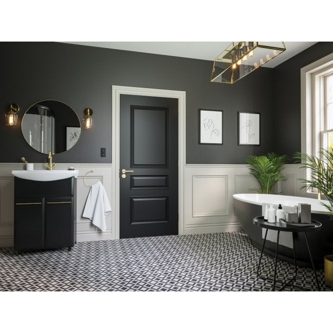 Deanta Windsor Black Prefinished Door