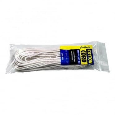 1/8inch White Cotton Cable Cord Braided 13m Reel