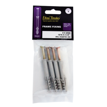 10 X 135MM Frame Fixing - Box of 5 Packs of 4 Pieces