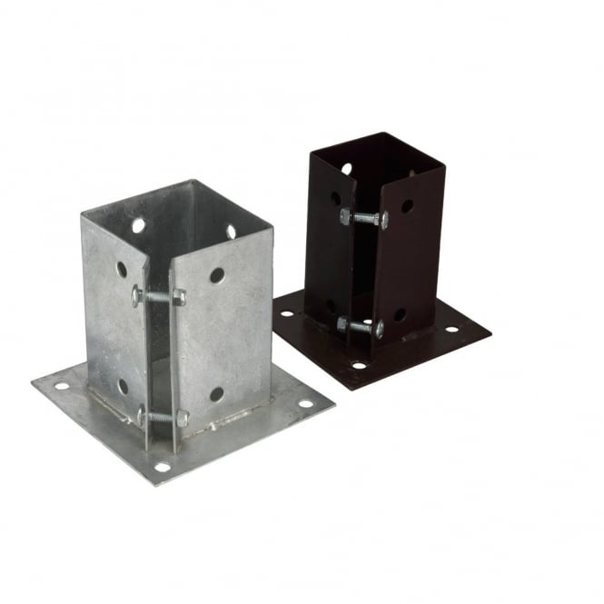 Eliza Tinsley 100mm Galvanised Bolt Post Sup (Box of 10)
