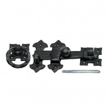 180mm Black Ring Gate Latch