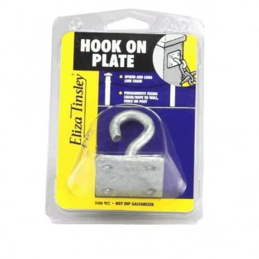2 1/2inch  Hook Galvanised Hooks on Plates (Boxes of 10)