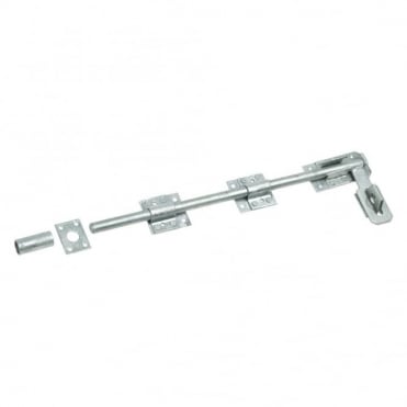 24" Galvanised Lockable Surface Bolt