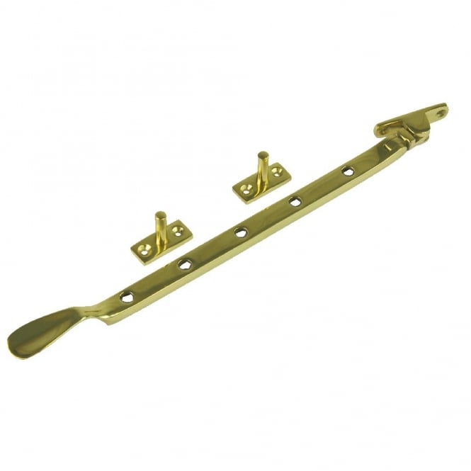 Eliza Tinsley 254mm Brass Heavy Duty Casement Stay (Pack of 5)