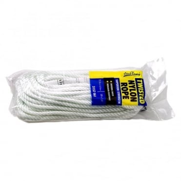 3/8inch  White Nylon Rope Twisted 15m Reel