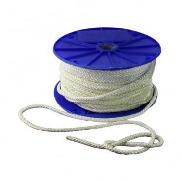 4mm White Braid Nyl.Starter Cord Reel 180m Reel