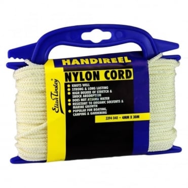 4mm White Nylon Cord Hand 30m reel (Box of 5)