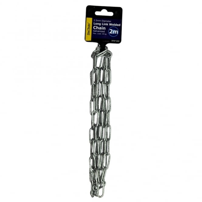 Eliza Tinsley 5mm Galvanised Long Link Welded Chain 1M