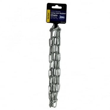 5mm Galvanised Long Link Welded Chain 1M