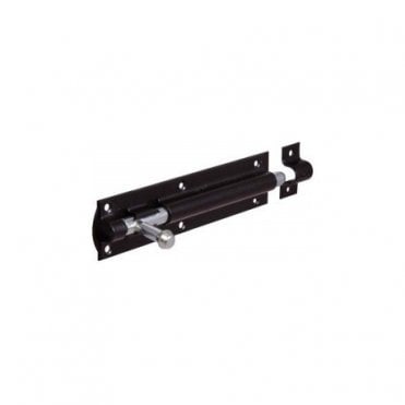 6" 152mm Black Barrel Bolt (with fixings)