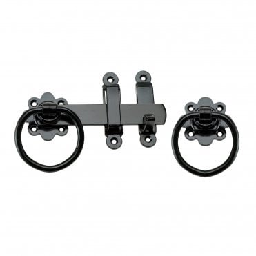 6" (152mm) Black Ring Gate Latch