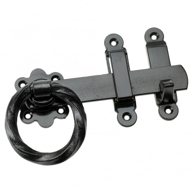 Eliza Tinsley 6inch Black Twisted Ring Gate Latches