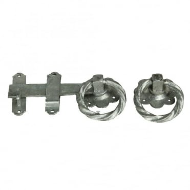 6inch Galvanised Twisted Ring Gate Latches Wall
