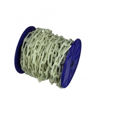 8 x 62mm White Polythene Chain Reel 12m