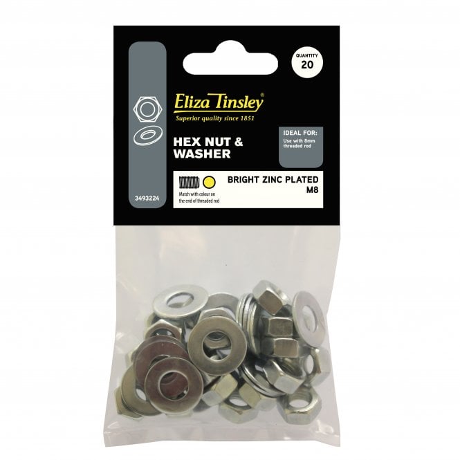 Eliza Tinsley 8mm  ZP Nuts and Washers