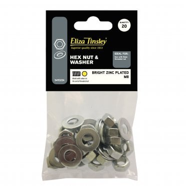8mm  ZP Nuts and Washers