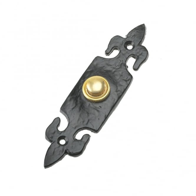 Eliza Tinsley Bell Push Fleur De Lys Black (Box of 5)