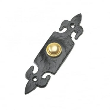 Bell Push Fleur De Lys Black (Box of 5)