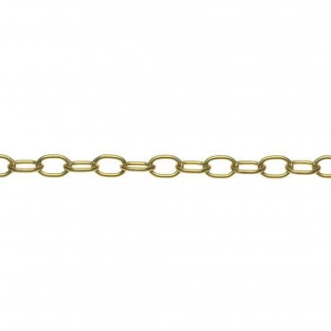 Brass Domestic Oval Link Chain