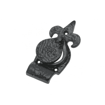 Antique Fleur De Lys Cylinder Pull 123mm Black
