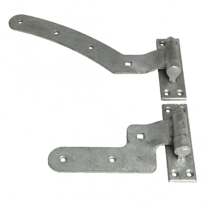 Eliza Tinsley Galvanised Curved Gate Hinge Set Right Hand