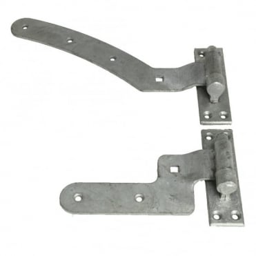 Galvanised Curved Gate Hinge Set Right Hand