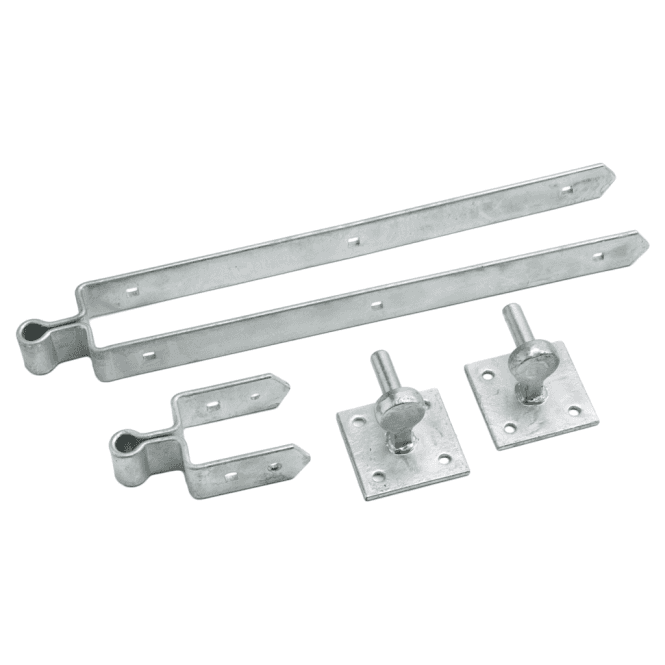 Eliza Tinsley Galvanised gate Hangers on 101mm plates set