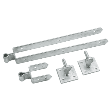 Galvanised gate Hangers on 101mm plates set