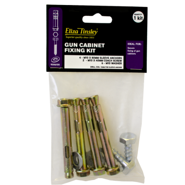 Gun Cabinet Fixing Kit - Colour Grey (Box of 5)