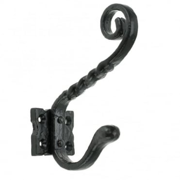 Heavy Hat & Coat Hook Black (Box of 5)
