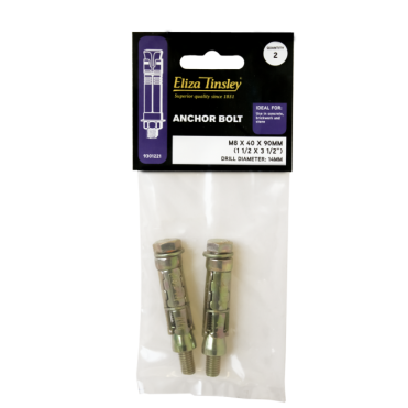M10 X 10L Anchor Bolts - Box of 5 Packs of 2 Pieces