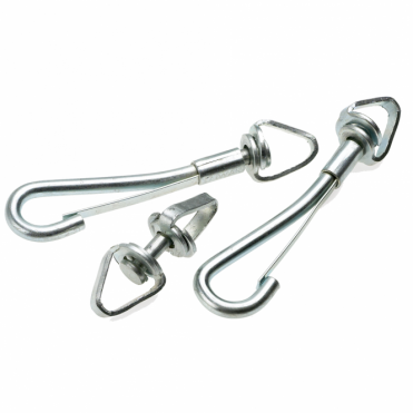 Medium Bright Zinc Plated (BZP) Snap Swivel Set (Box of 5)