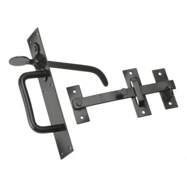 No 3 Black Suffolk Latches Long Thumb Bit with fixings