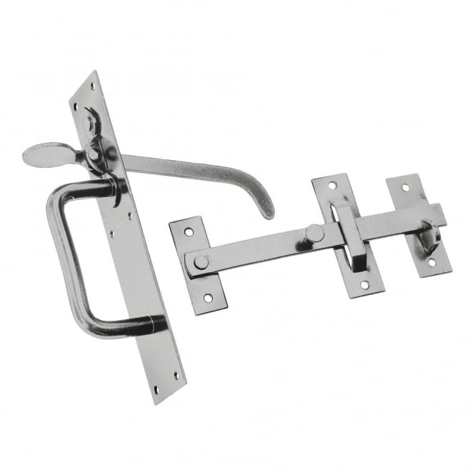 Eliza Tinsley No 5 Galvanised Suffolk Latches Long Thumb Bit with fixings