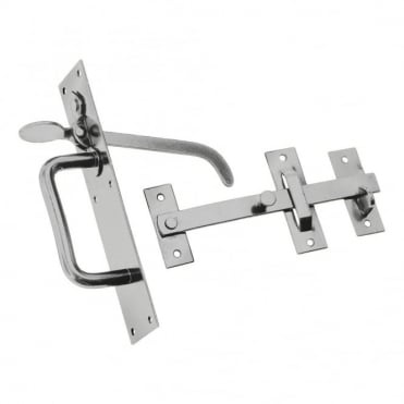 No 5 Galvanised Suffolk Latches Long Thumb Bit with fixings
