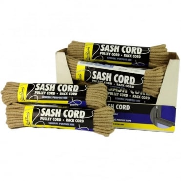 No4 Jute Sash Cord 12.5m (6mm Thickness) (Pack of 8) - Prepacked