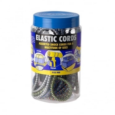 Shock Cord Jar of Assorted Cords (Box of 6 Jars)