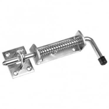 Spring Loaded Animal Bolt With Staple (Bright Zinc Plated)