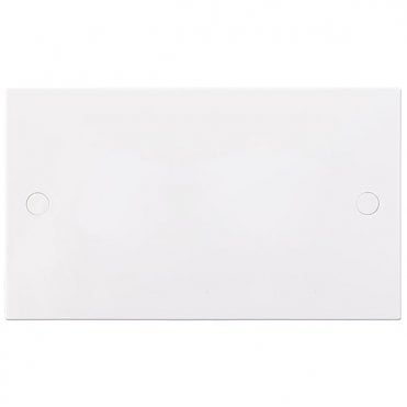 White Square Moulded 2G Blank Plate